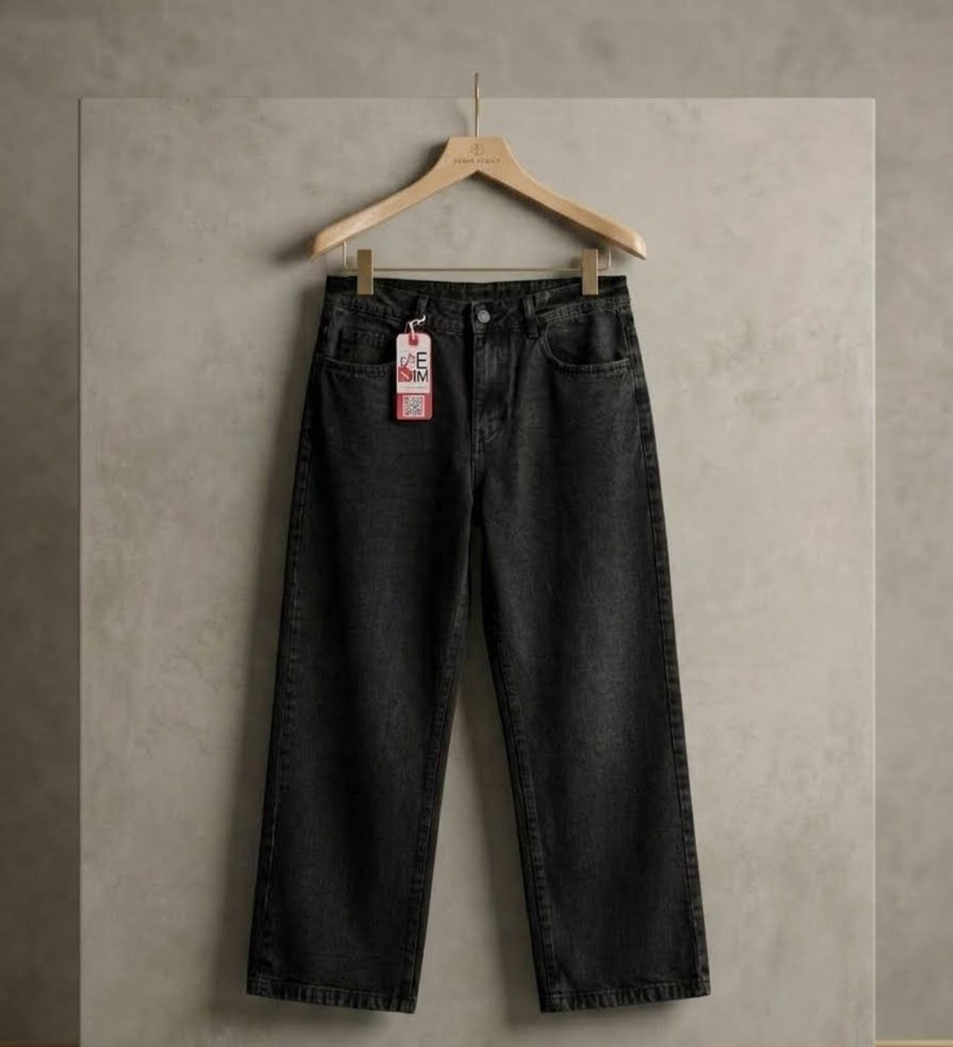TheRKcollection Straight Fit Black Jeans - Image 1