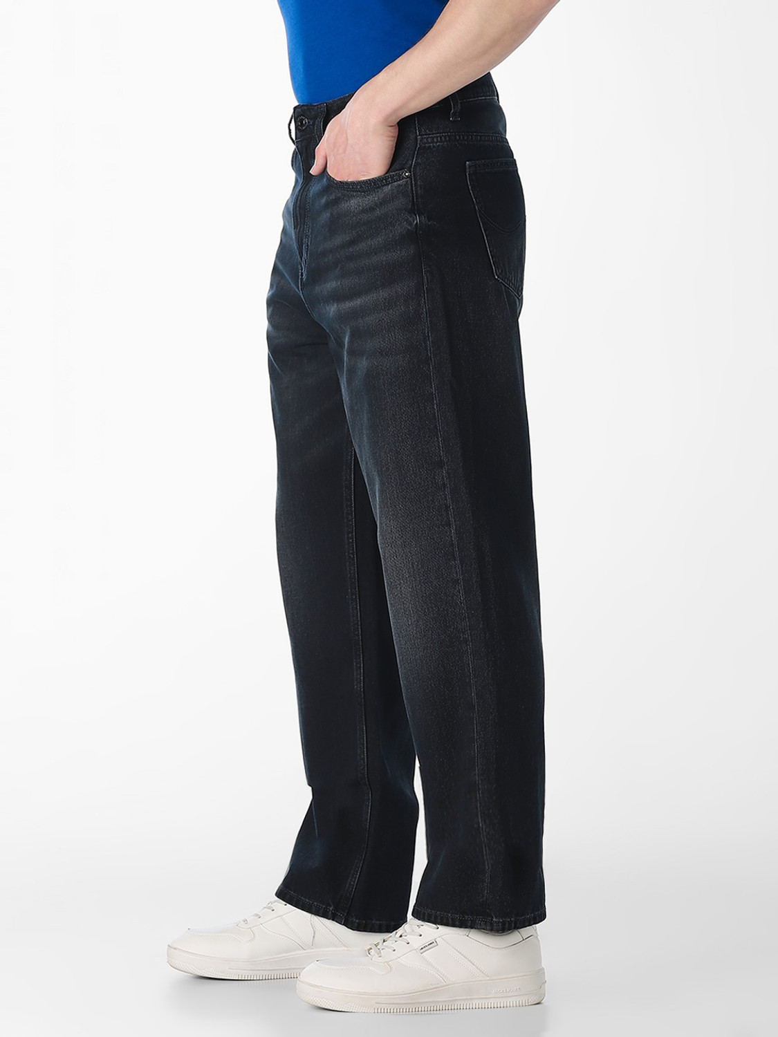 Image of JACK & JONES Loose Fit Men Dark Blue Jeans