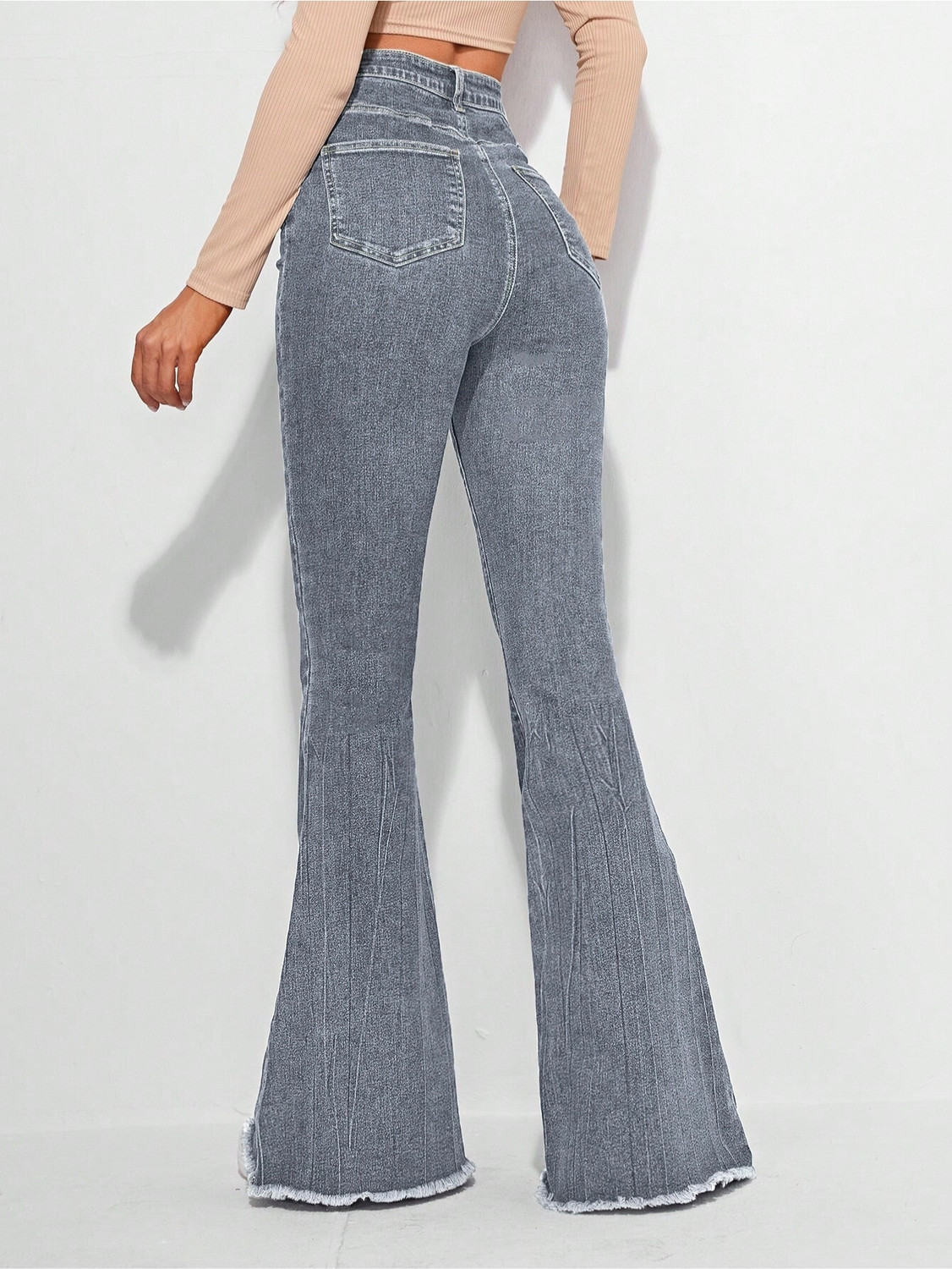 Image of Robecult Boot-Leg Women Grey Jeans