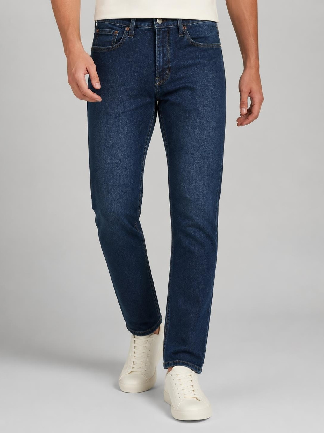 Image of LEVI'S Men Tapered Fit Mid Rise Blue Jeans