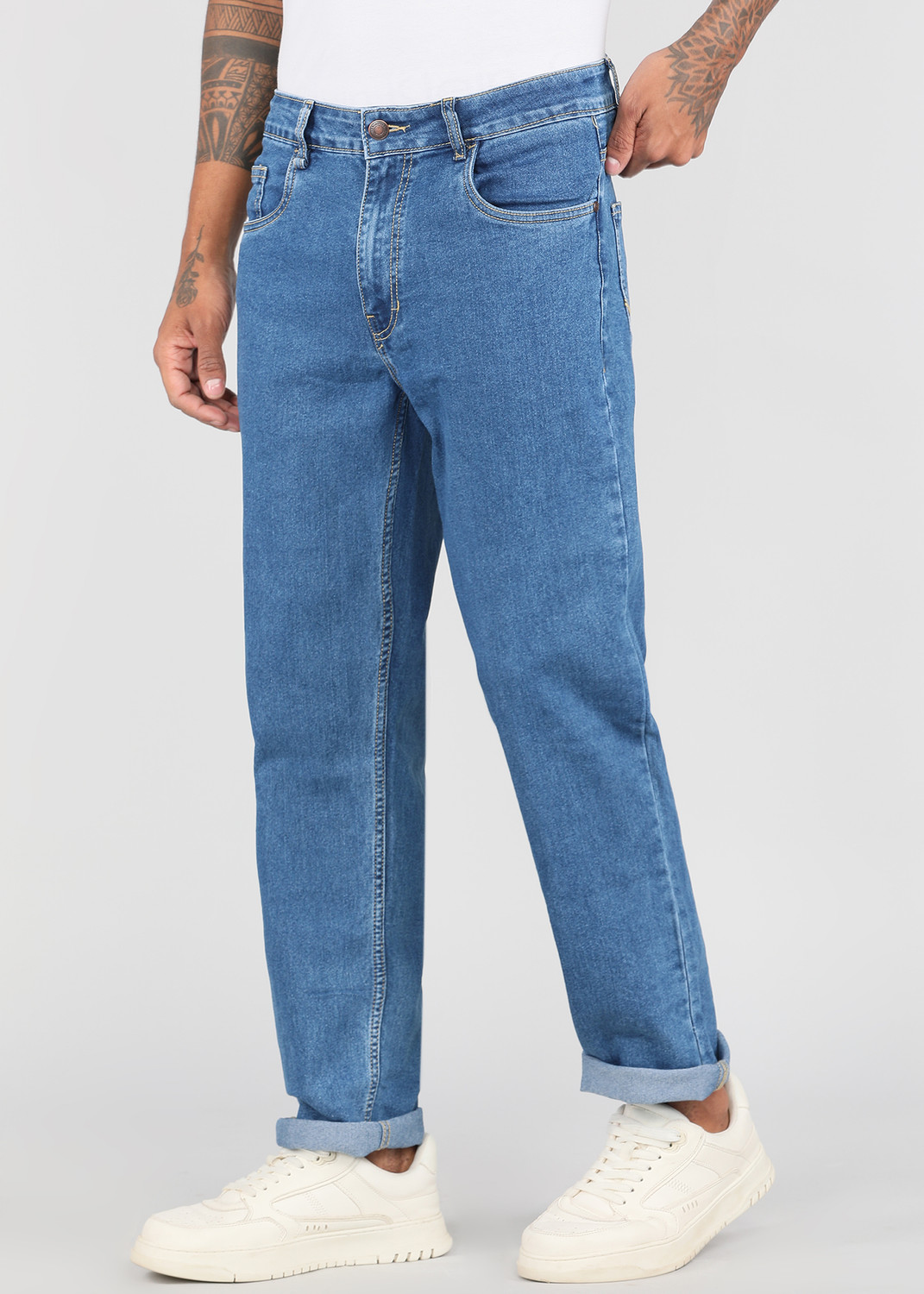 Image of Roadster Regular Men Blue Jeans
