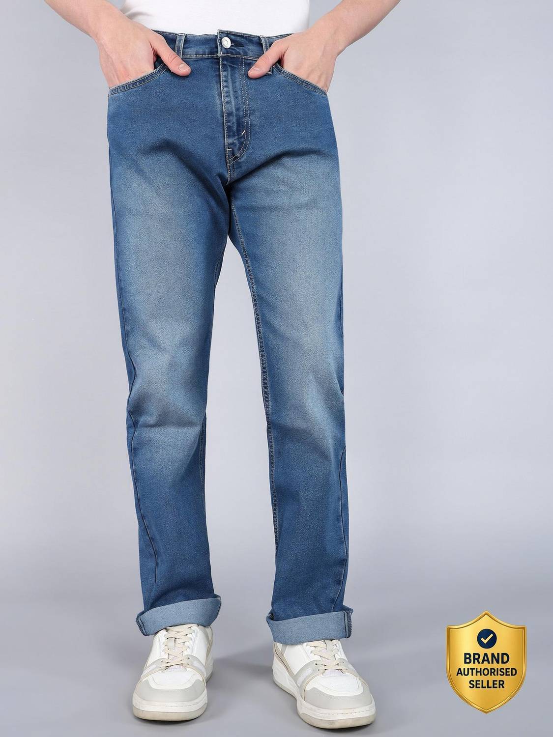 Levi's Straight Fit Men Blue Jeans - Image 1