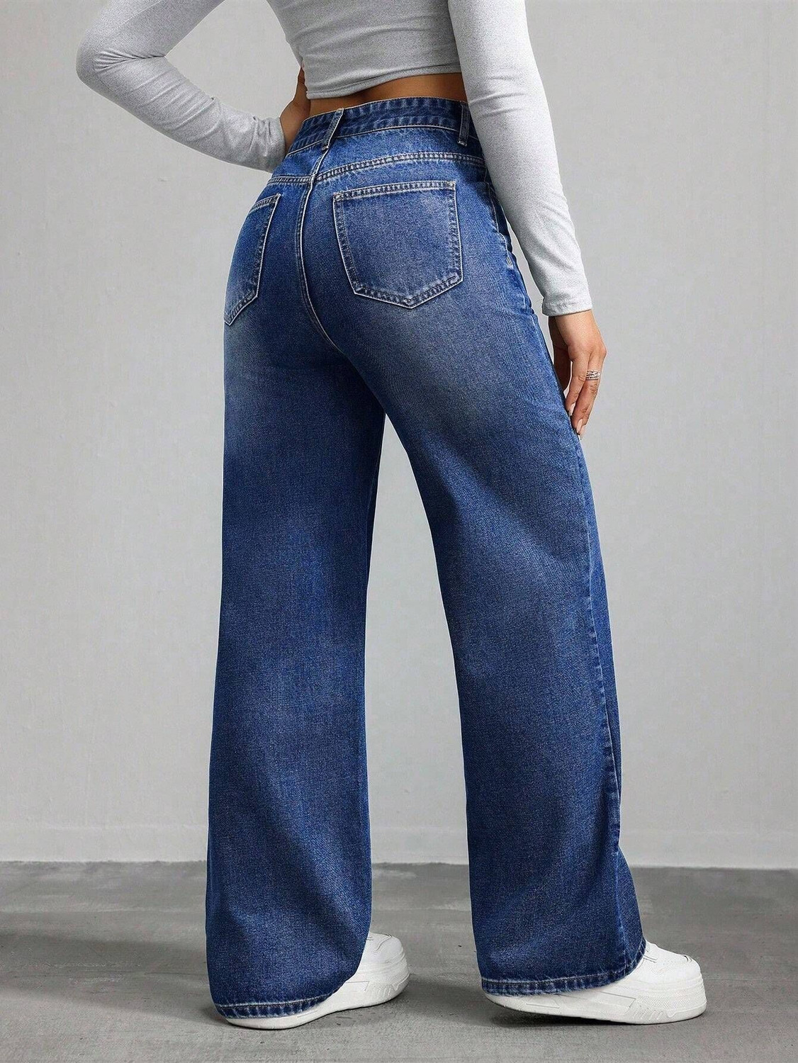 Image of YMT Straight Fit Women Dark Blue Jeans