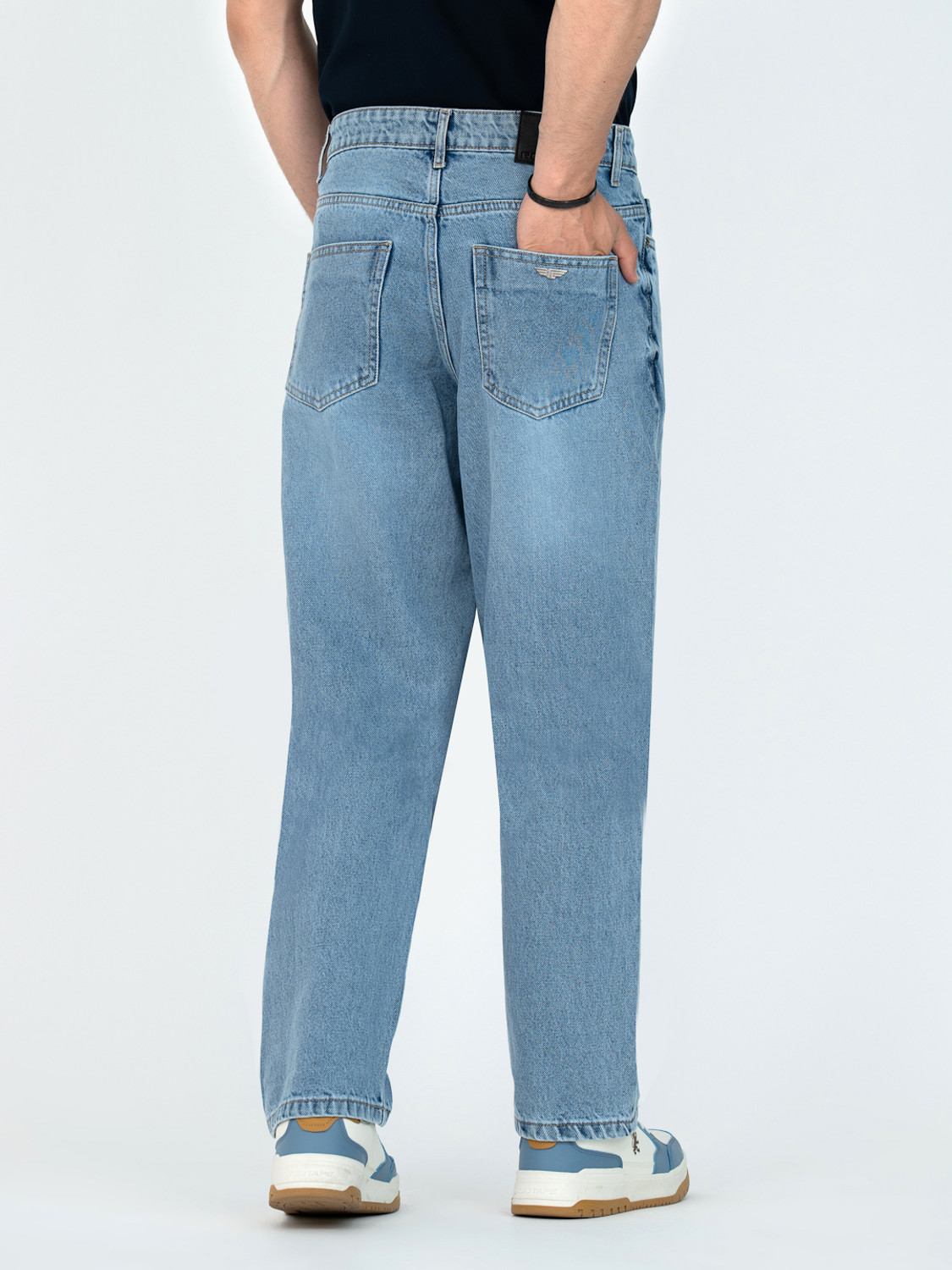 Image of RED TAPE Loose Fit Men Dark Blue Jeans