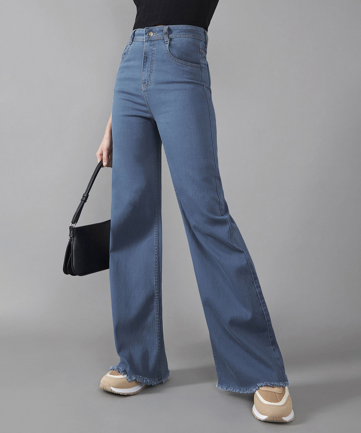 Image of DOLCE CRUDO Boot-Leg Women Blue Jeans