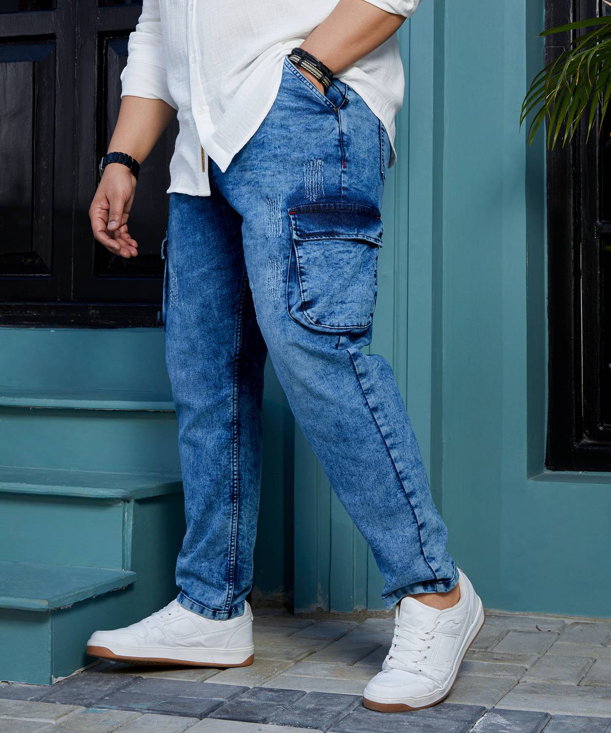Instafab Plus Regular Men Blue Jeans - Image 3