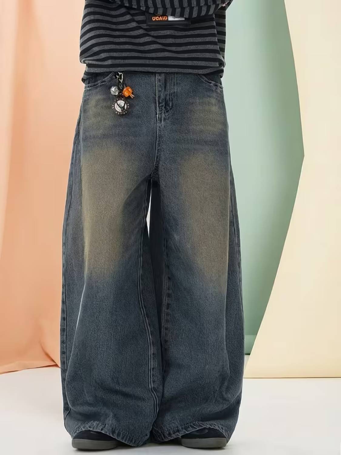 Sky Collection Loose Fit Men's Blue Jeans