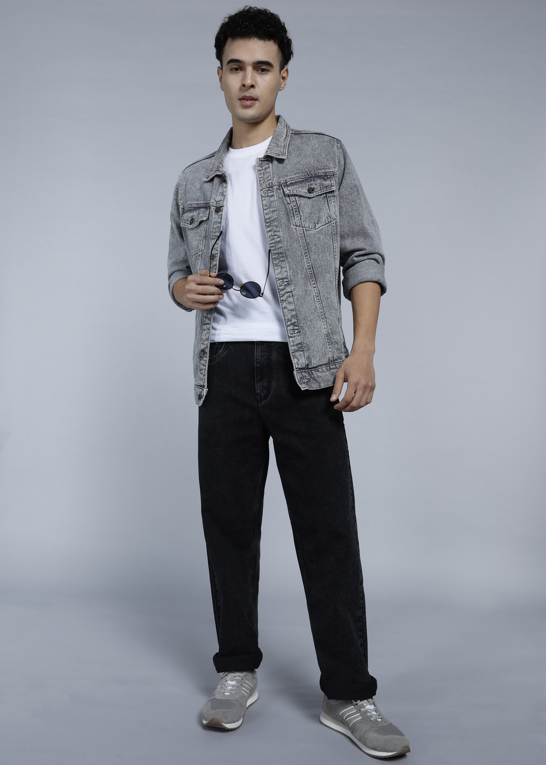 Image of RARE RABBIT Relaxed Fit Men Black Jeans