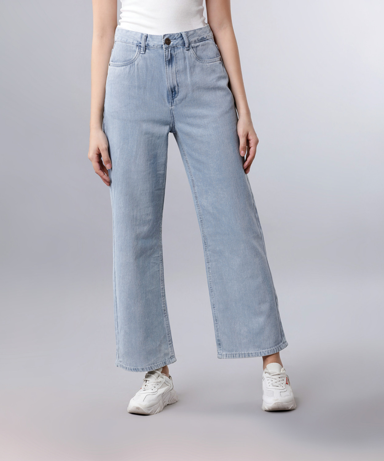 Image of Tokyo Talkies Flared Women Light Blue Jeans