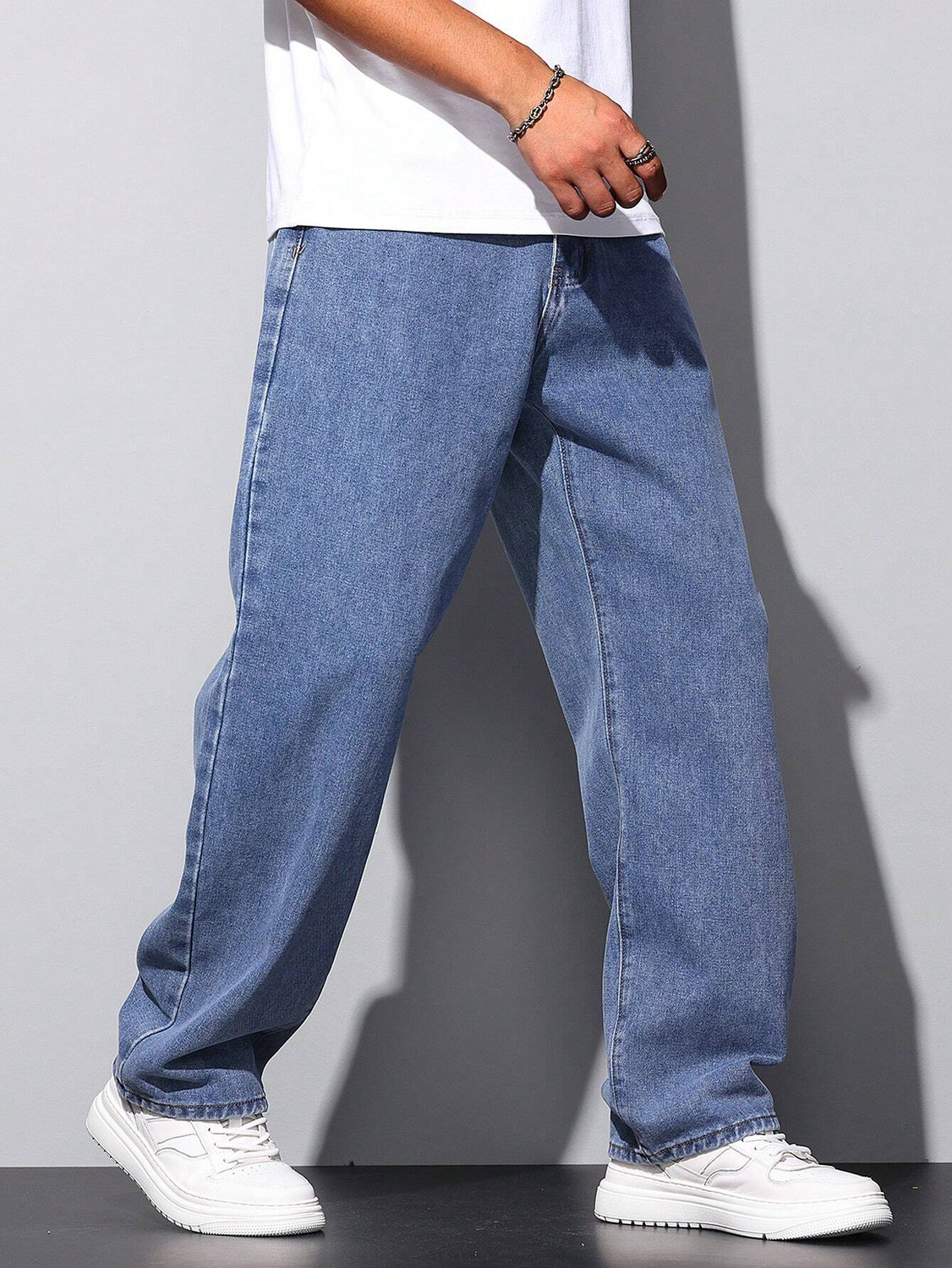 Image of DENIM LOOK Loose Fit Men Light Blue Jeans