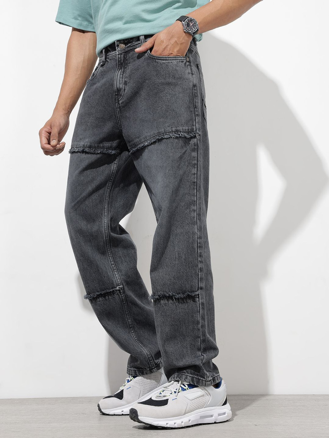 Image of Roadster Straight Fit Men Black Jeans