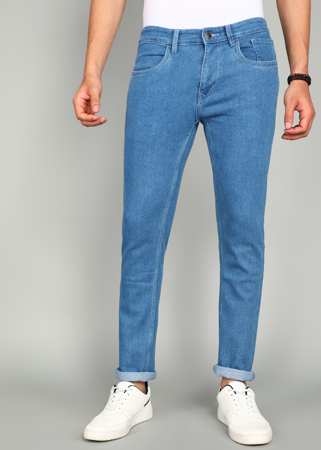 Image of WROGN Slim Men Blue Jeans