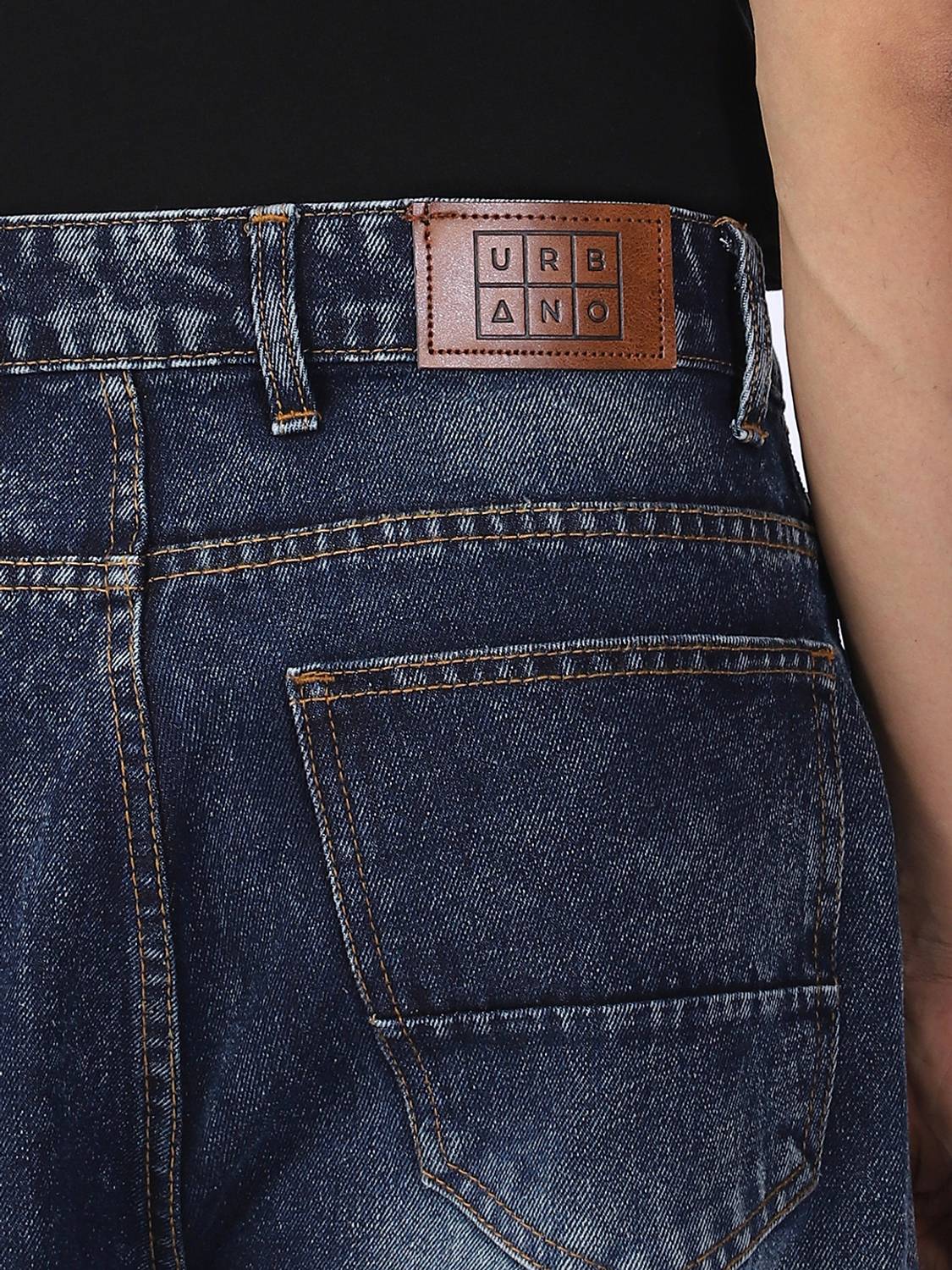 Urbano Fashion Loose Fit Men Dark Blue Jeans - Image 5