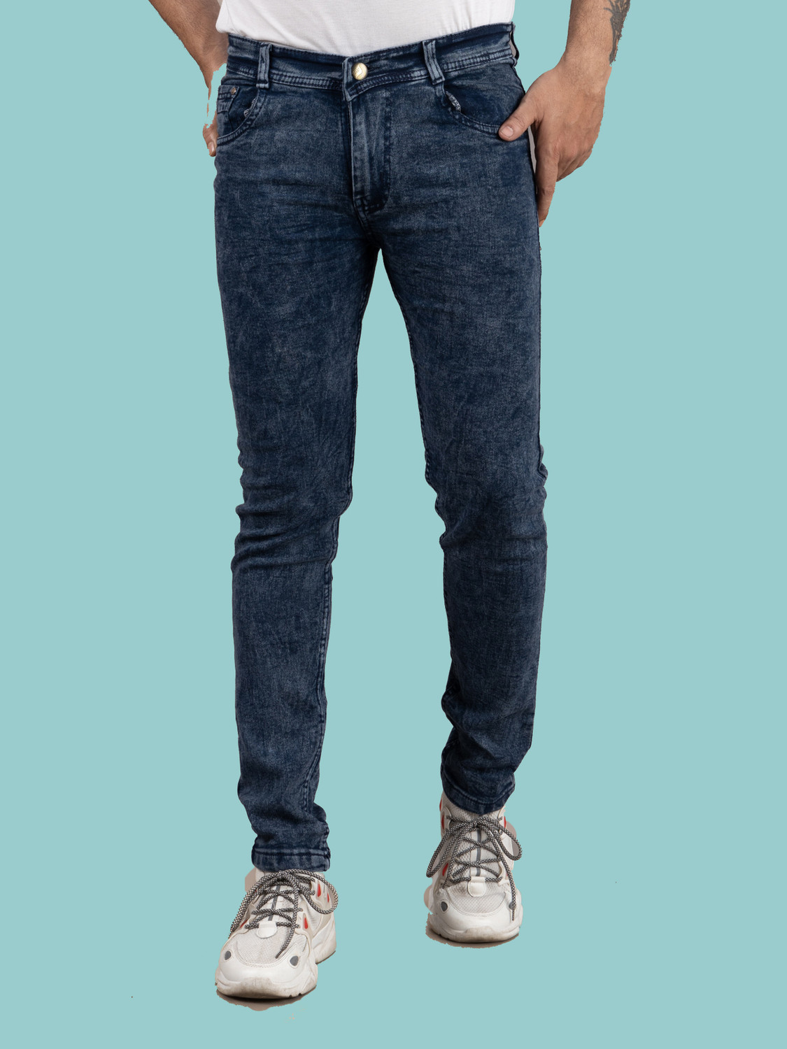 Image of METRONAUT Slim Men Dark Blue Jeans