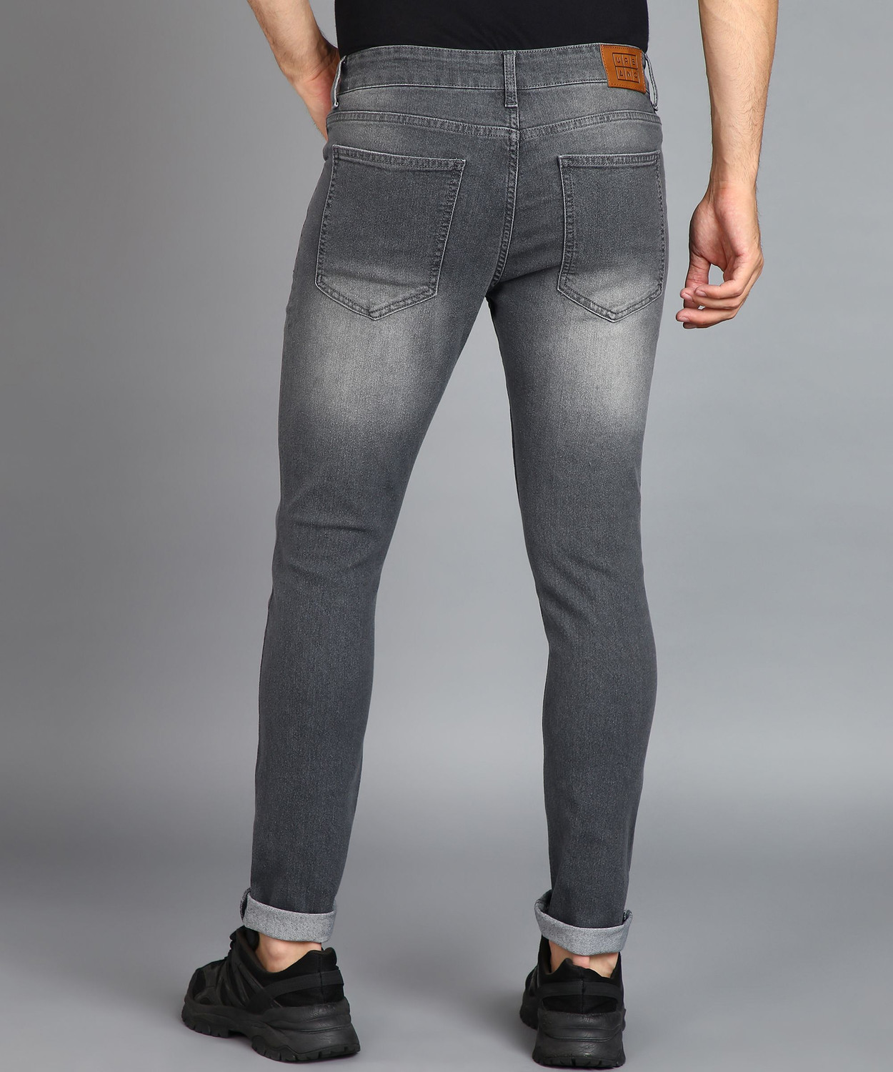 Image of Urbano Fashion Regular Men Dark Grey Jeans