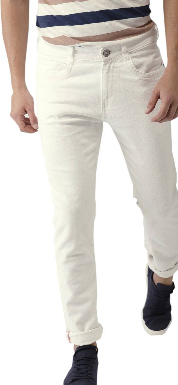 CALCIUM Skinny Men White Jeans