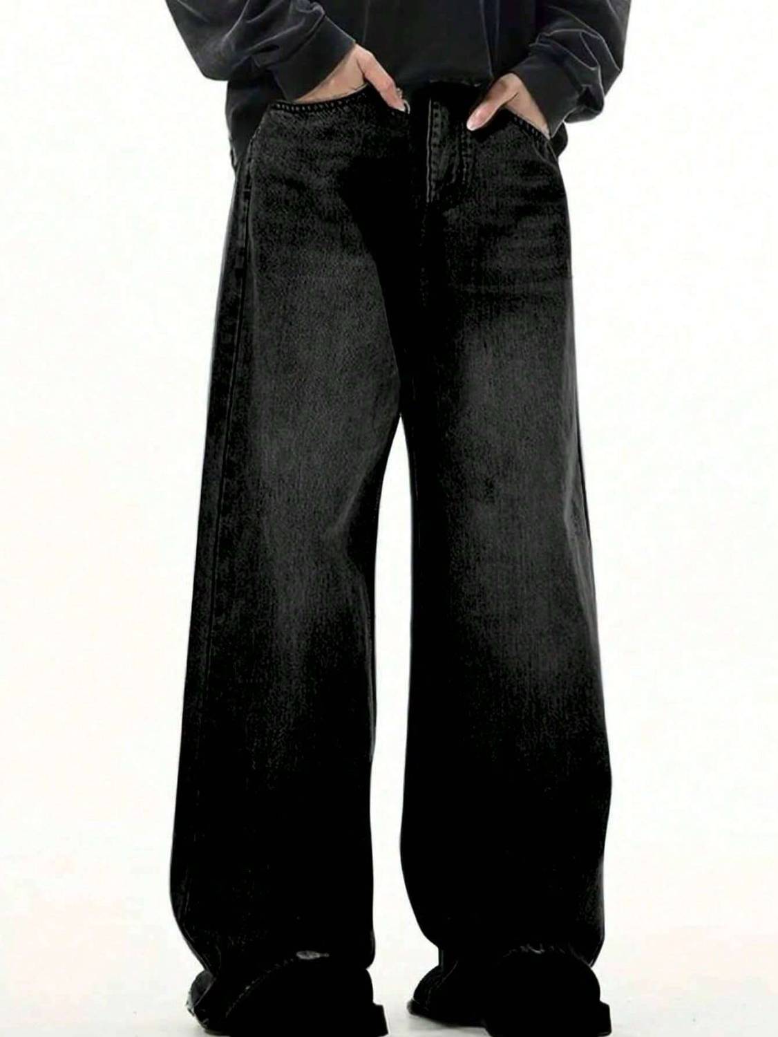 YAMEET Baggy Fit Black Jeans - Image 3
