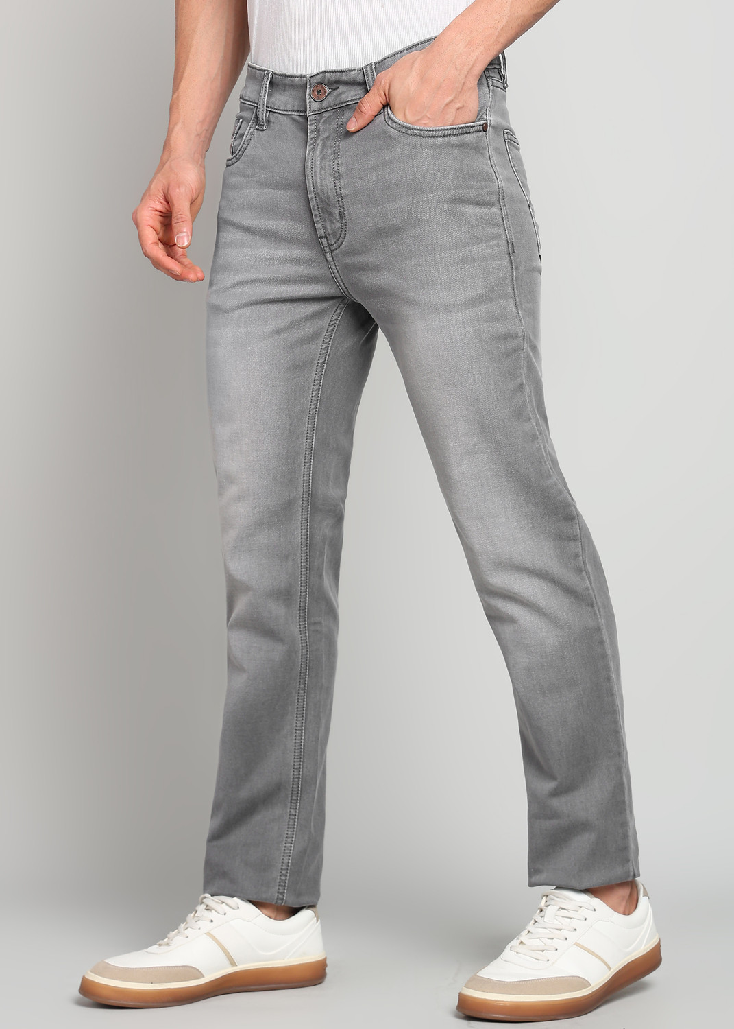 Image of NUMERO UNO Slim Men Grey Jeans