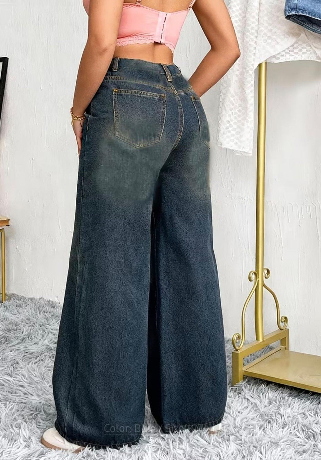 Image of HUNTER & HAYES Baggy Fit Women Blue Jeans