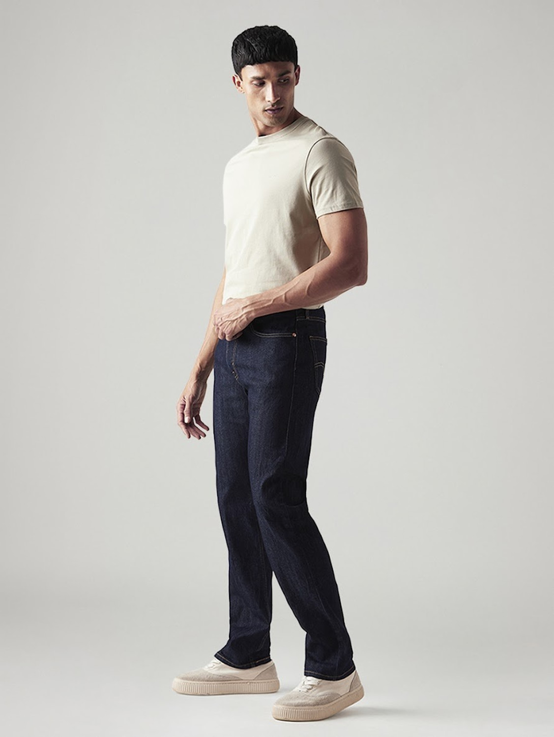 Image of LEVI'S Straight Fit Men Dark Blue Jeans