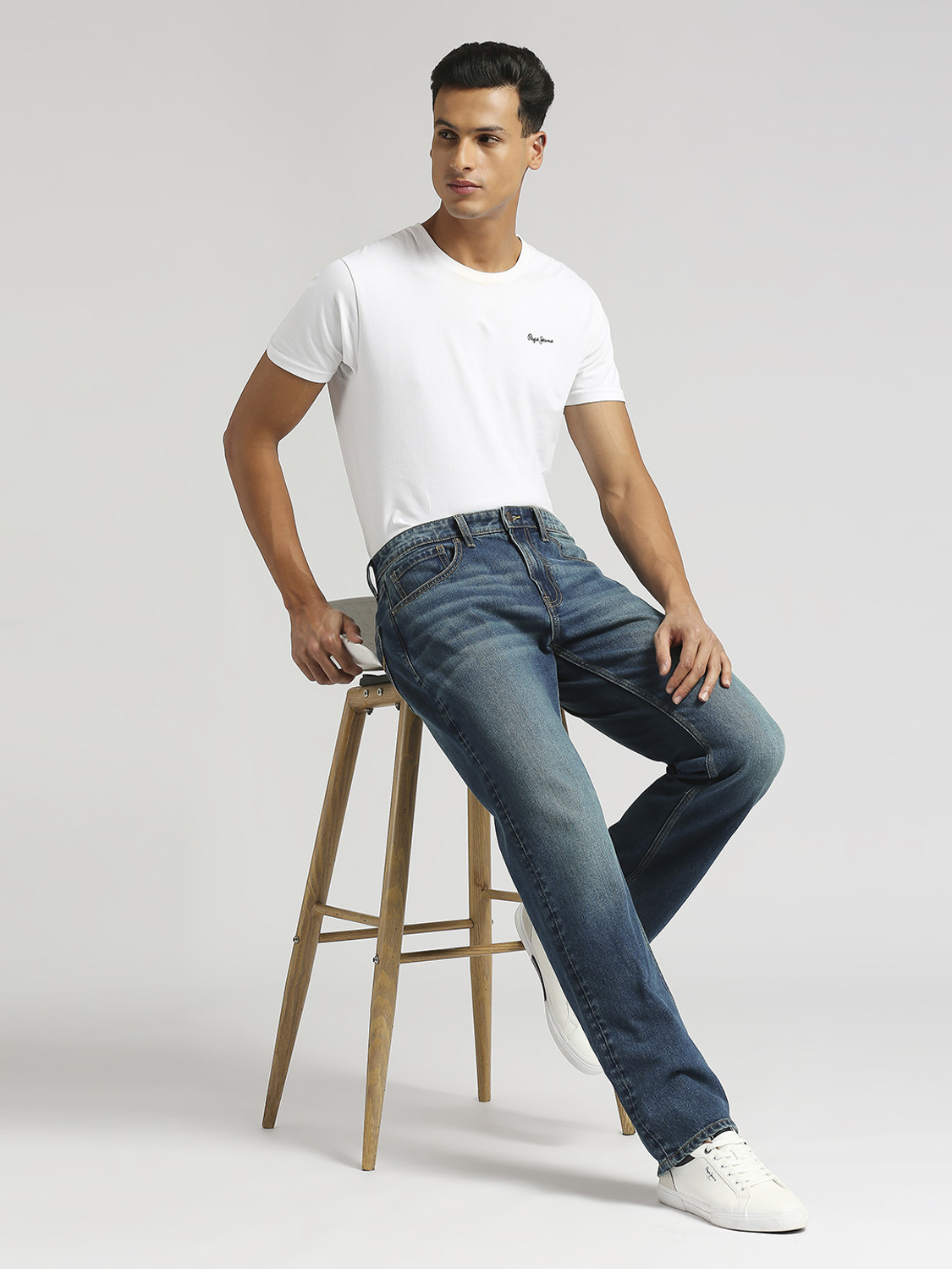 Image of Pepe Jeans Relaxed Fit Men Dark Blue Jeans