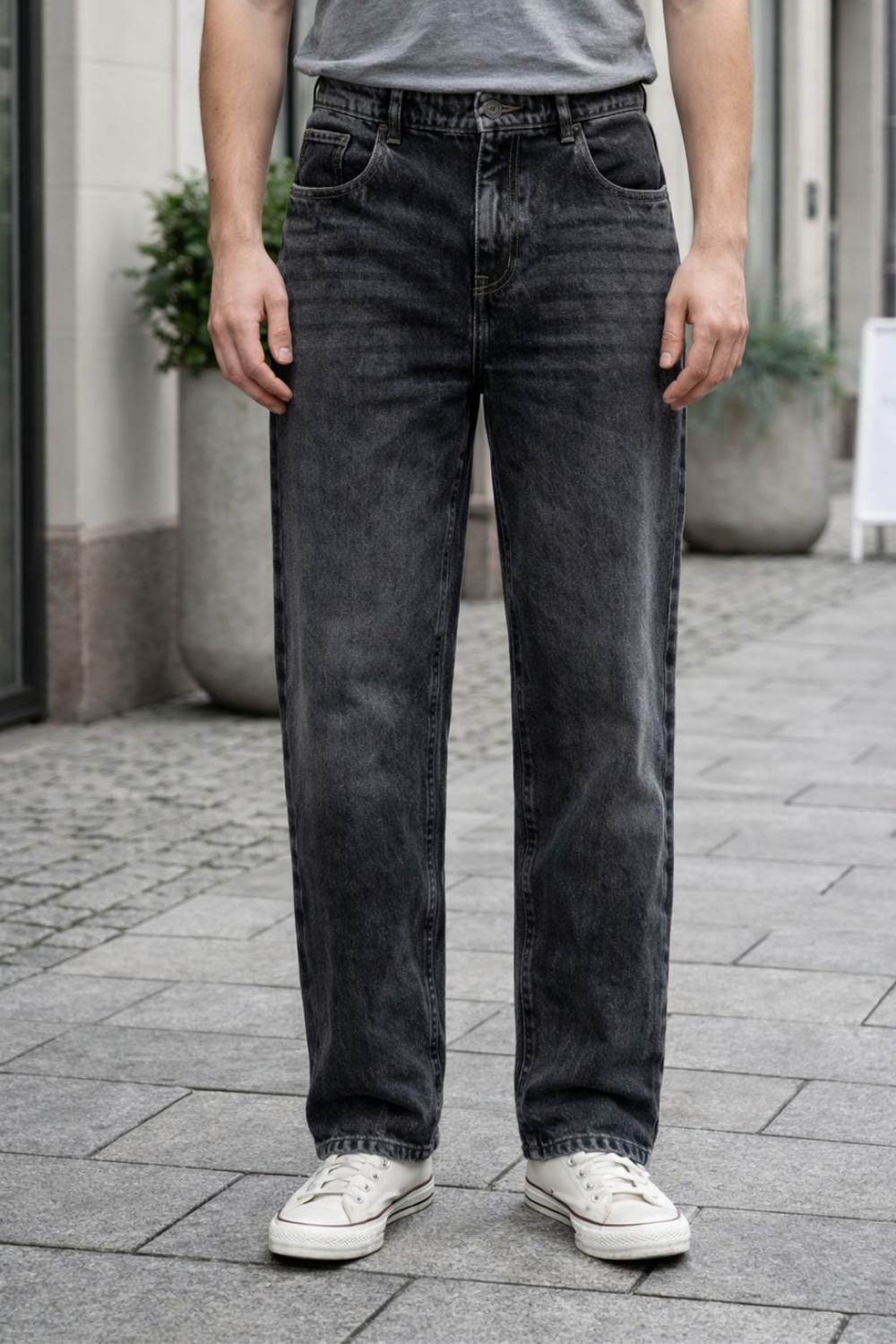 Image of BREXX Straight Fit Men Grey Jeans