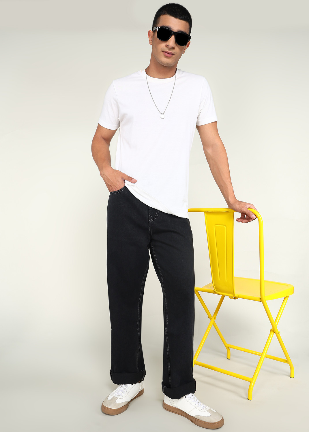 Image of BEING HUMAN Regular Men Black Jeans