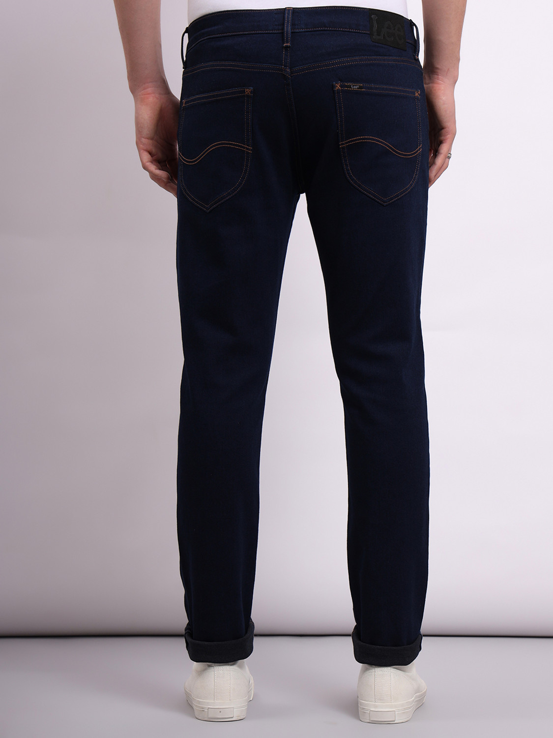 Image of LEE Men Slim Mid Rise Blue Jeans