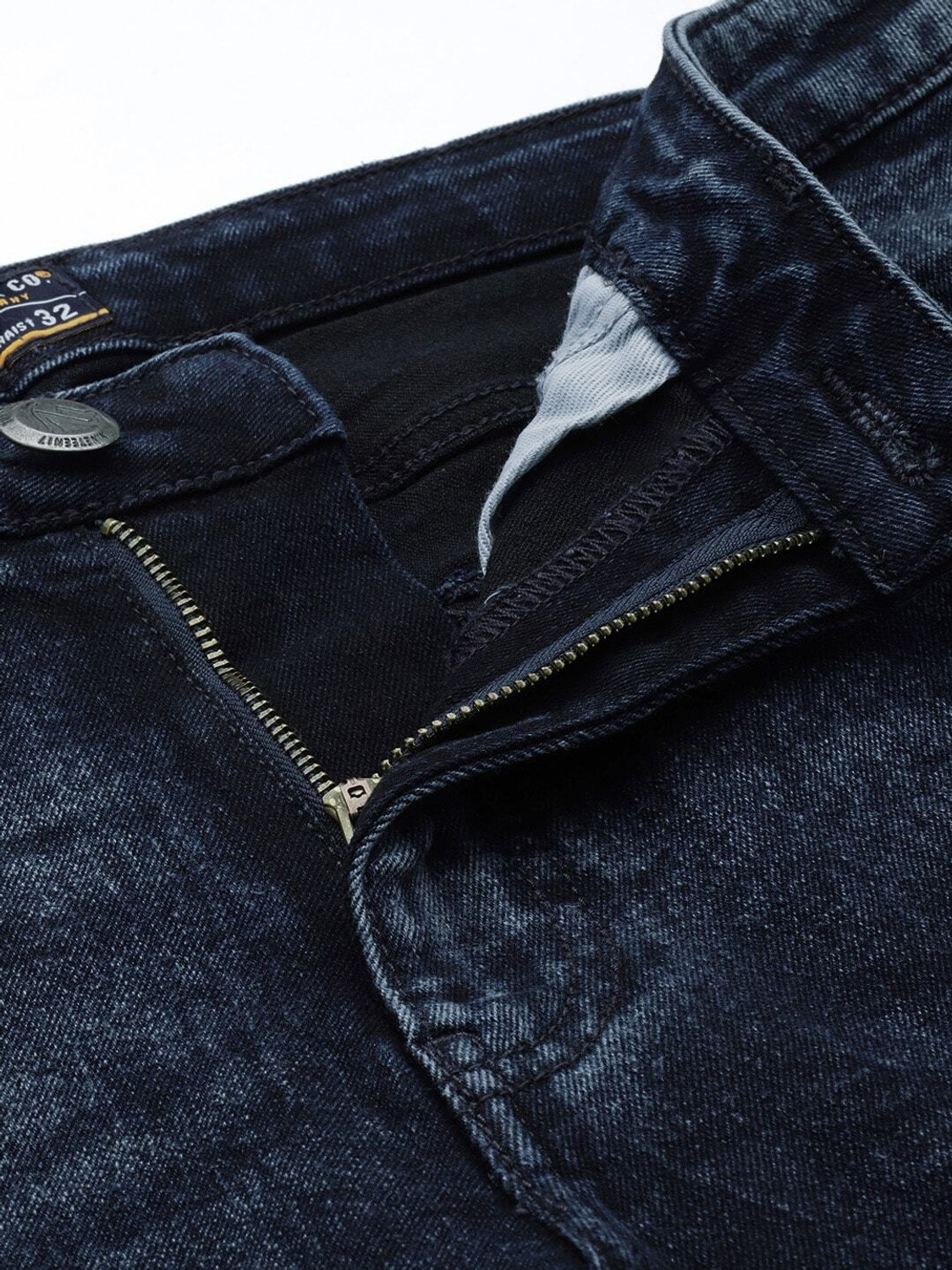 Image of The Indian Garage Co. Slim Men Blue Jeans