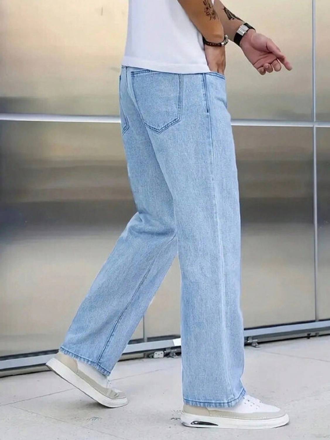 Sobbers Straight Fit Men Light Blue Jeans - Image 3