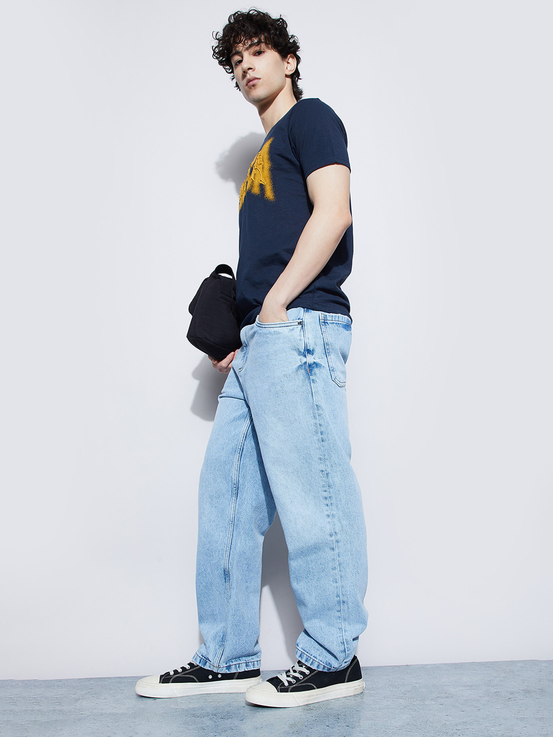 Image of Forca by Lifestyle Loose Fit Men Light Blue Jeans