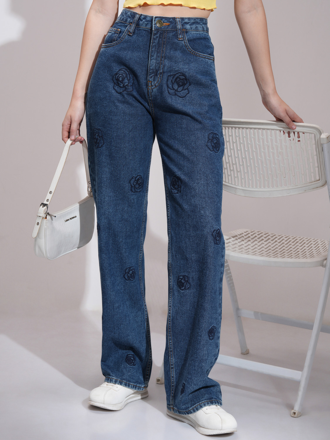 Image of Tokyo Talkies Boot-Leg Women Blue Jeans