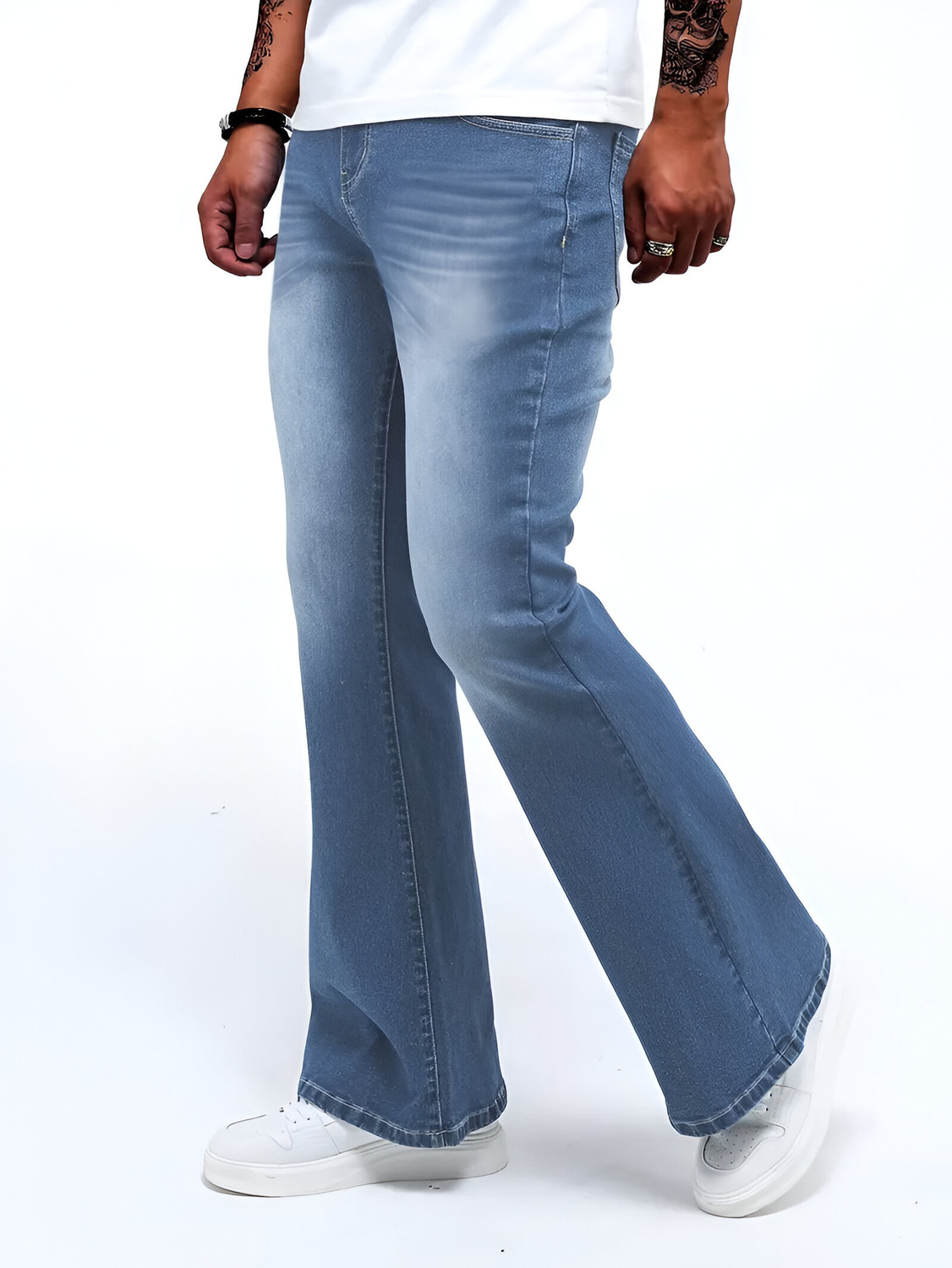 Image of BEN MARTIN Boot-Leg Men Light Blue Jeans