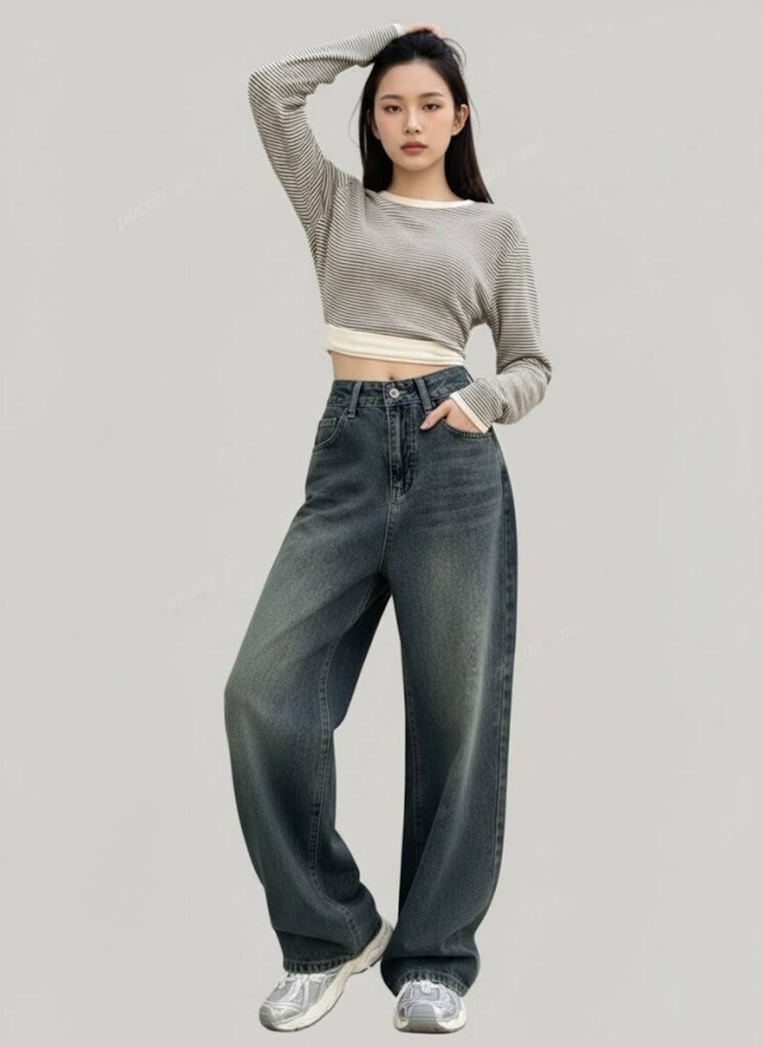 Zuya Loose Fit Women Blue Jeans - Image 4