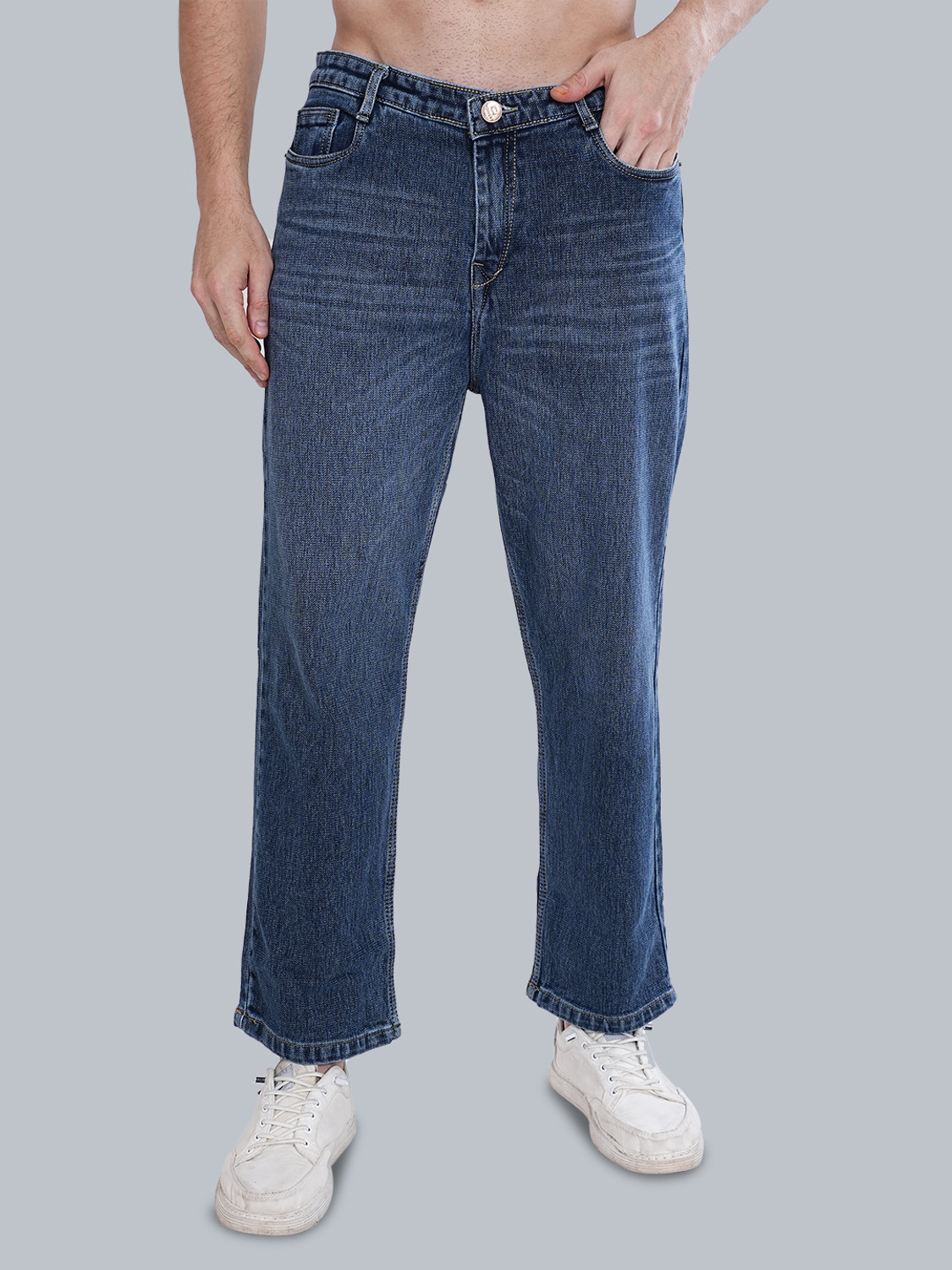 Image of MM-21 Loose Fit Men Blue Jeans