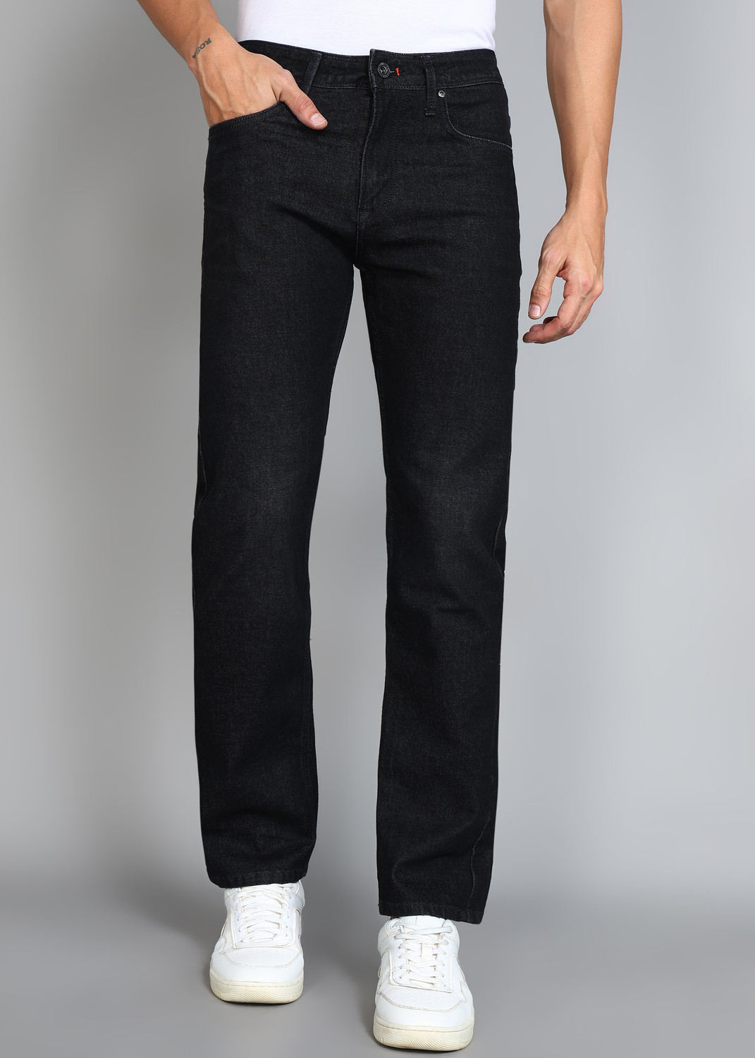 Image of KILLER Straight Fit Men Black Jeans