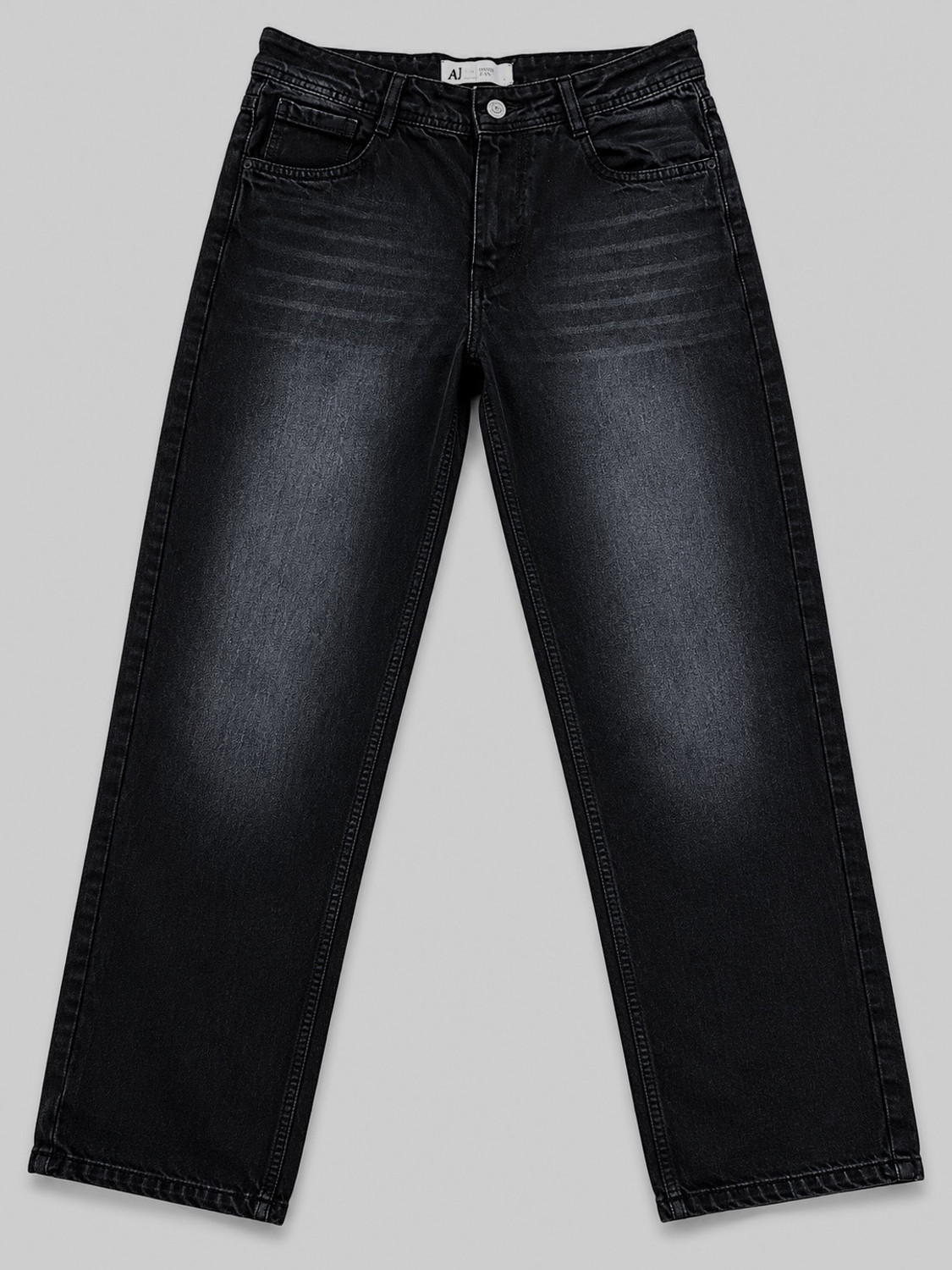 Image of AJJ Straight Fit Men Black Jeans