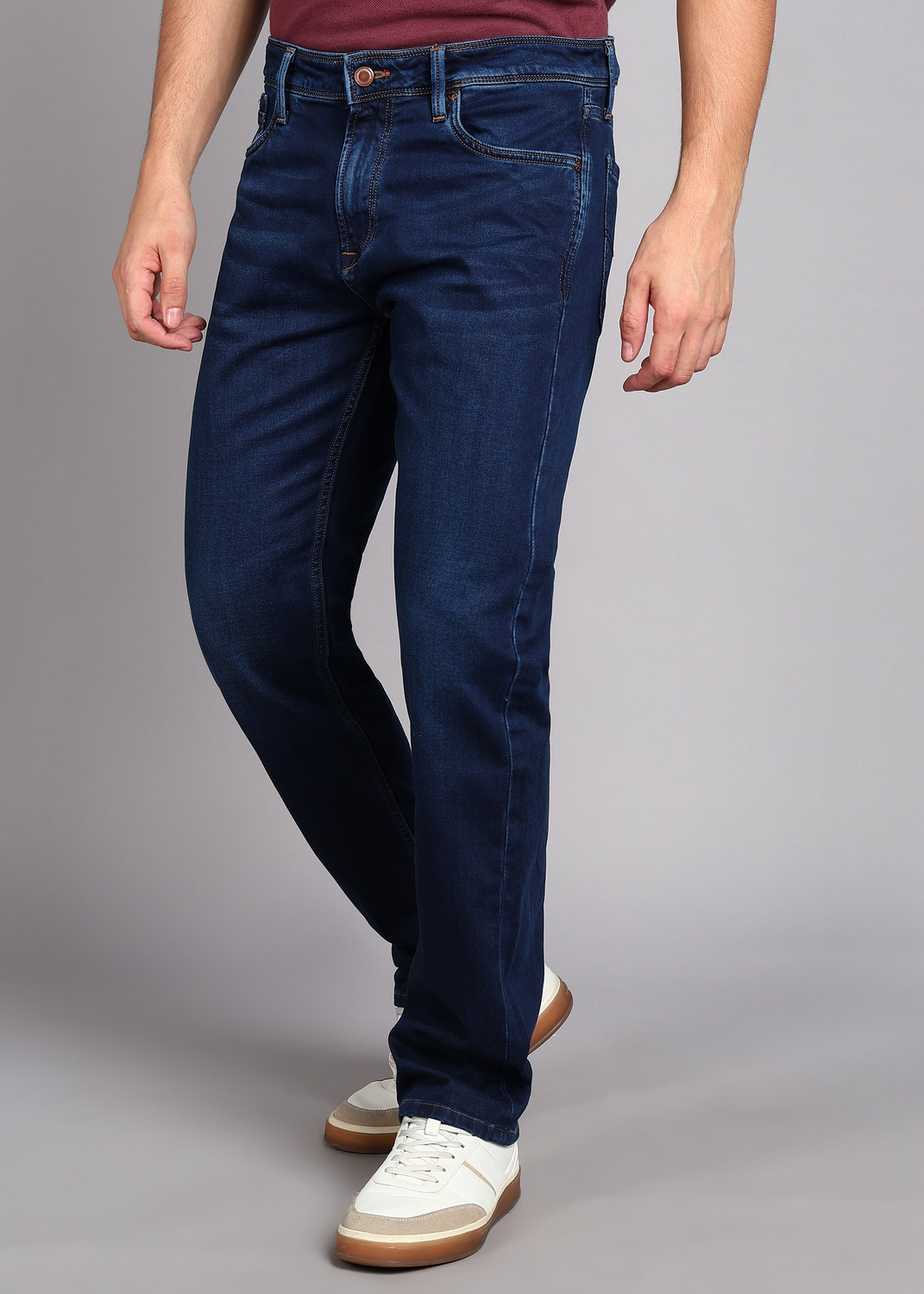 Image of KILLER Straight Fit Men Dark Blue Jeans