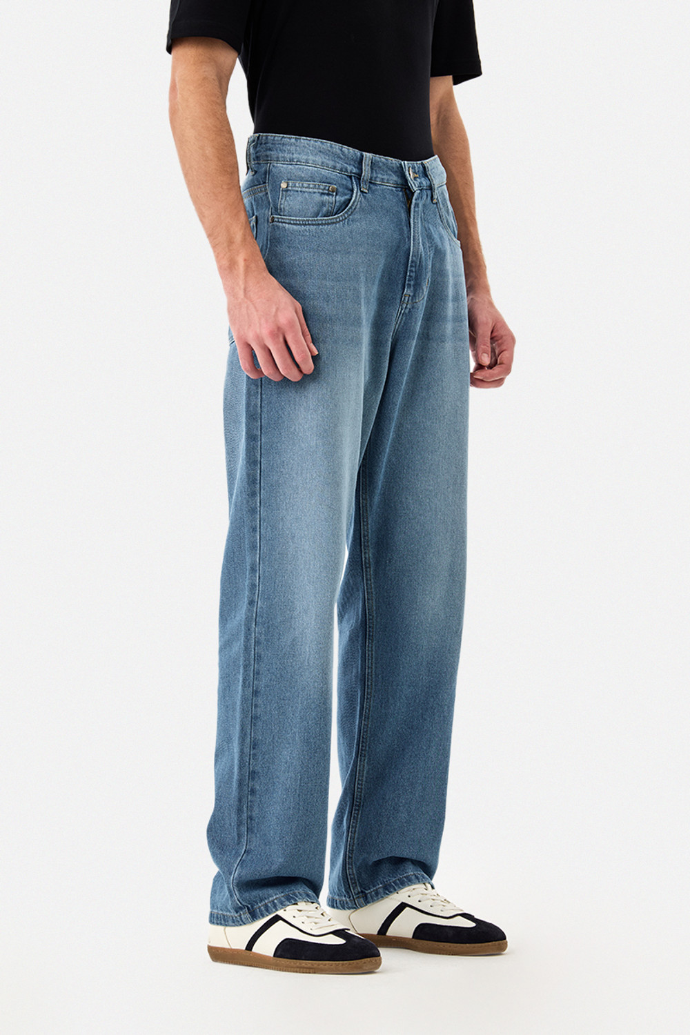 Image of Snitch Relaxed Fit Men Blue Jeans