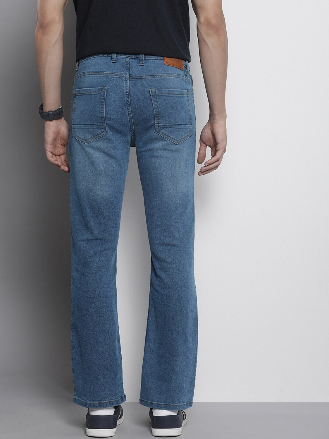 Image of The Indian Garage Co. Boot-Leg Men Blue Jeans