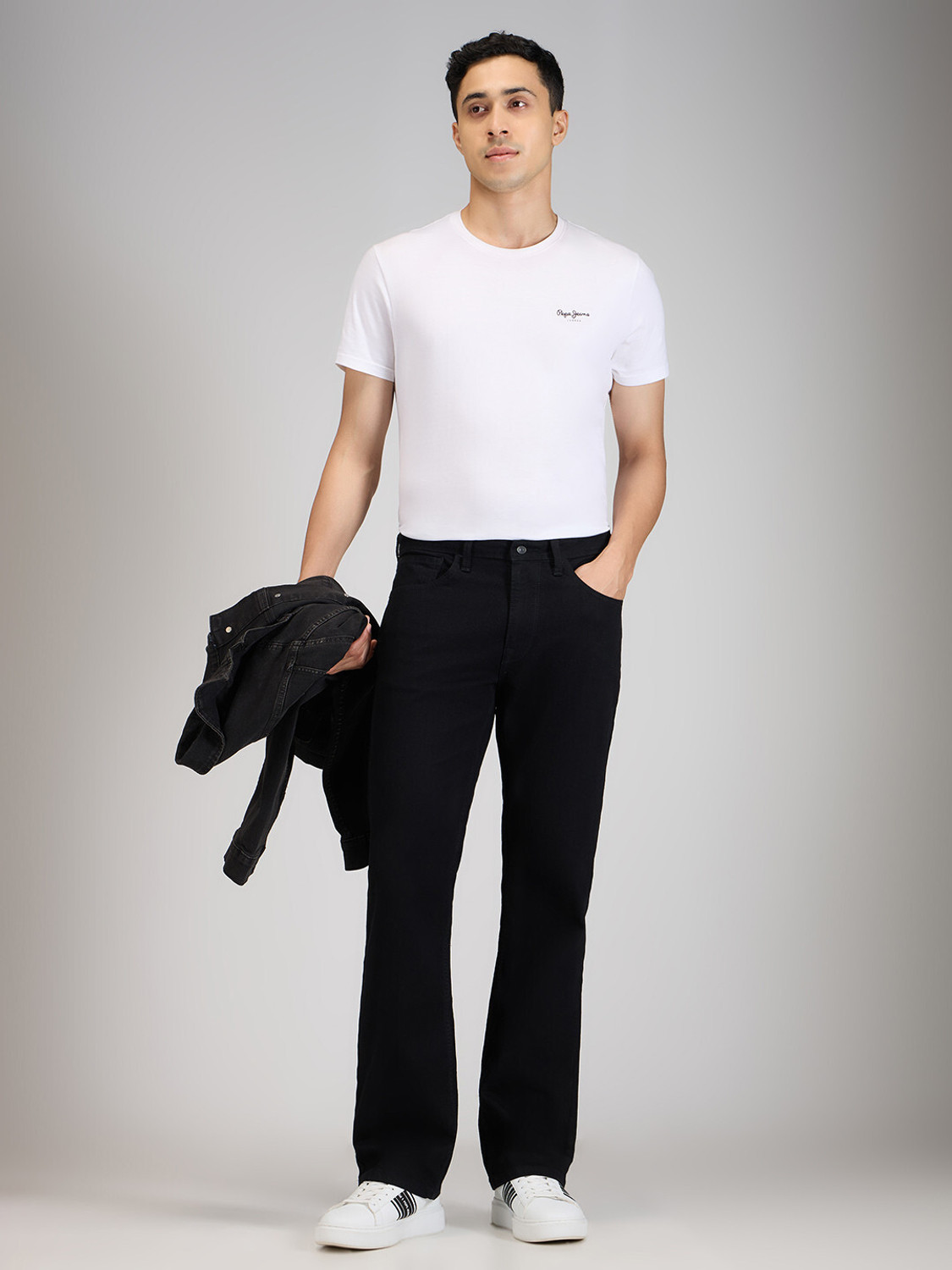 Image of Pepe Jeans Boot-Leg Men Black Jeans