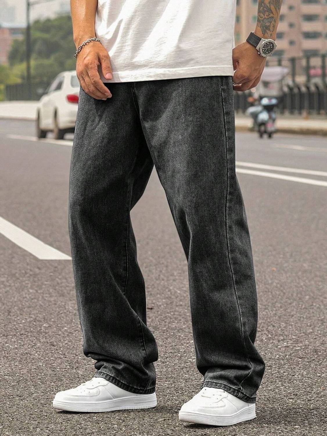 JAAR FASHION Men Grey Loose Fit Jeans - Image 5