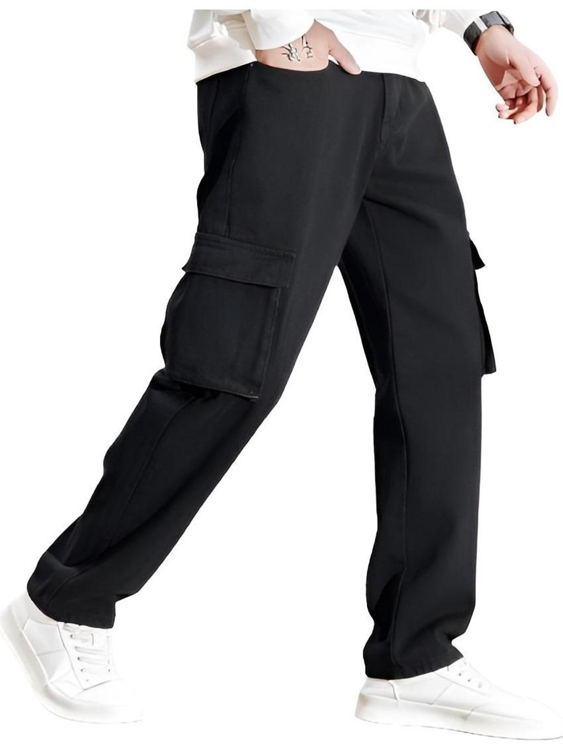 Image of BEN MARTIN Loose Fit Men Black Jeans