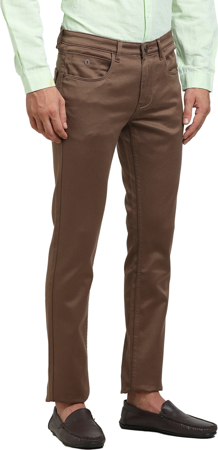 Image of TURTLE Tapered Fit Men Brown Jeans