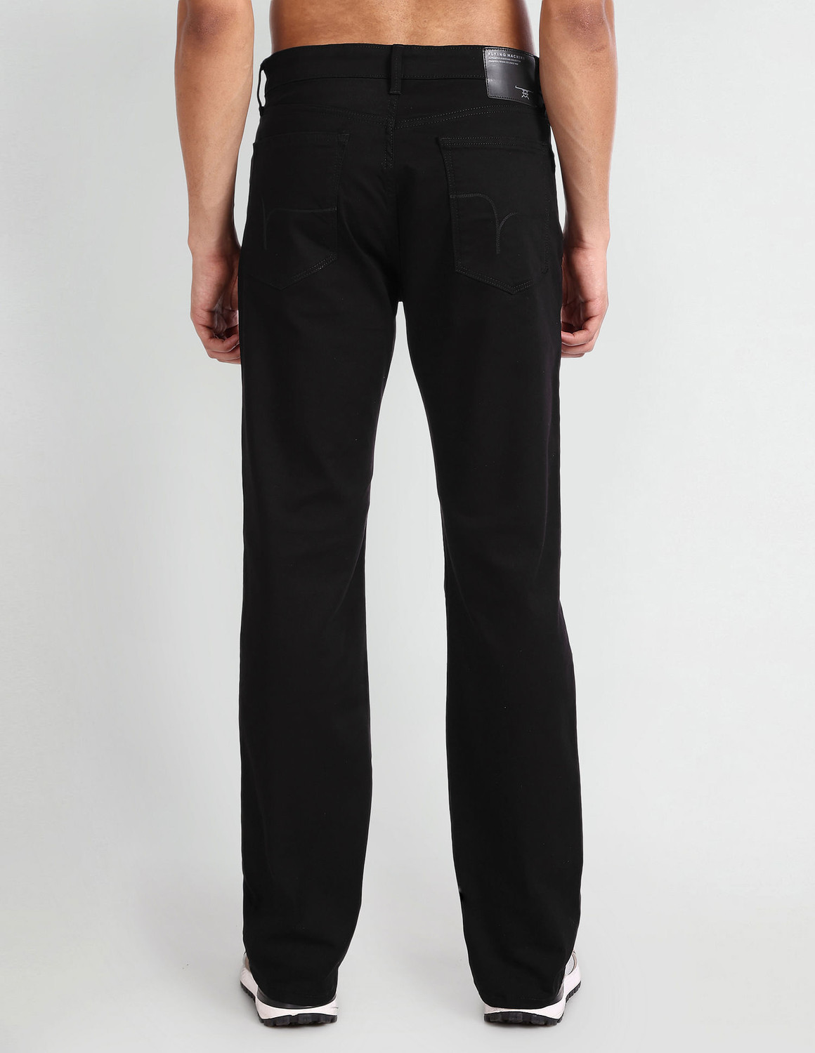 Image of FLYING MACHINE Boot-Leg Men Black Jeans