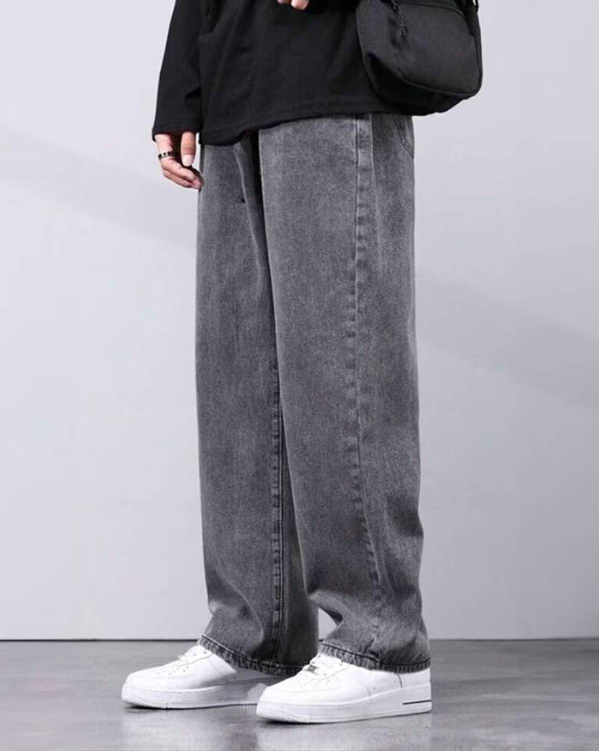 MEIXN Straight Fit Men Grey Jeans - Image 3