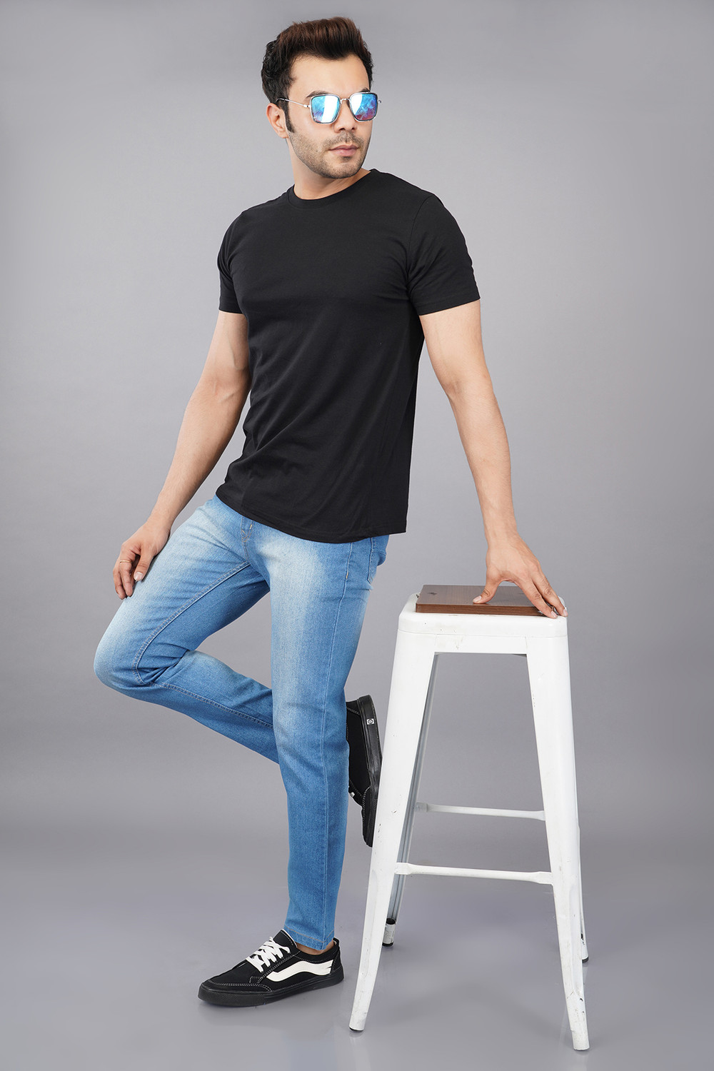 Image of NIVASU Slim Men Light Blue Jeans