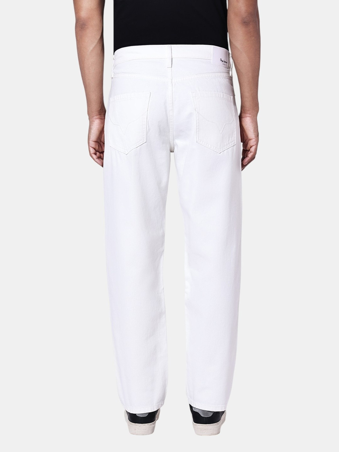 Image of Pepe Jeans Relaxed Fit Men White Jeans