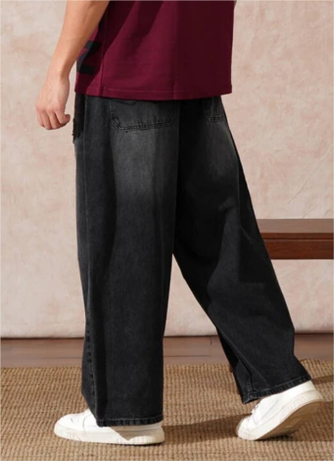 REEVA Straight Fit Men Black Jeans - Image 2