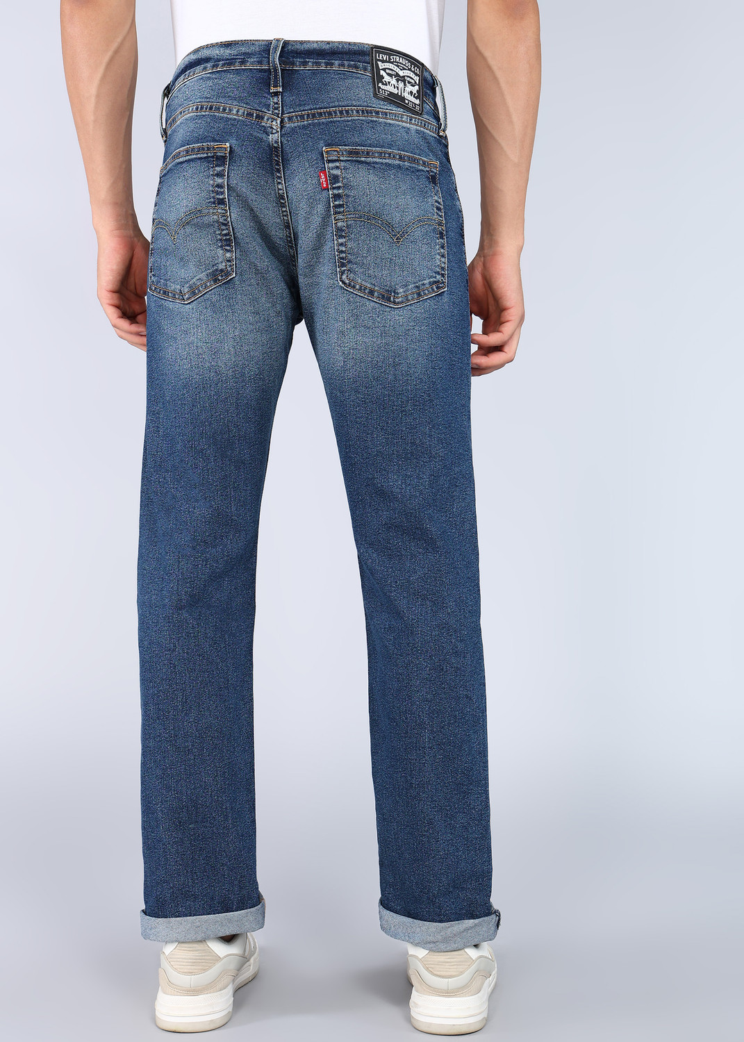 Image of LEVI'S Straight Fit Men Dark Blue Jeans